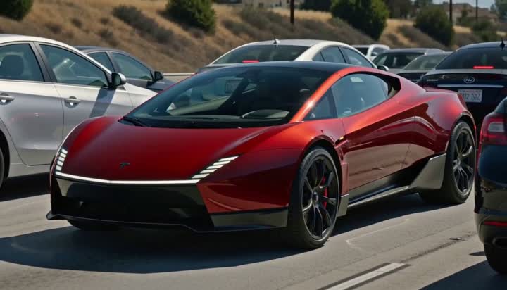 Review example: a car above traffic